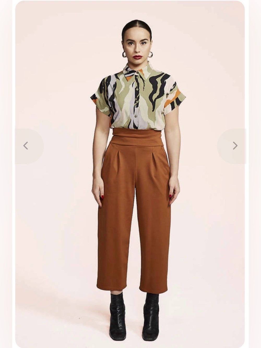 Melow par Melissa Pantalon Wilfred pants high waisted stretchy wide leg Small S